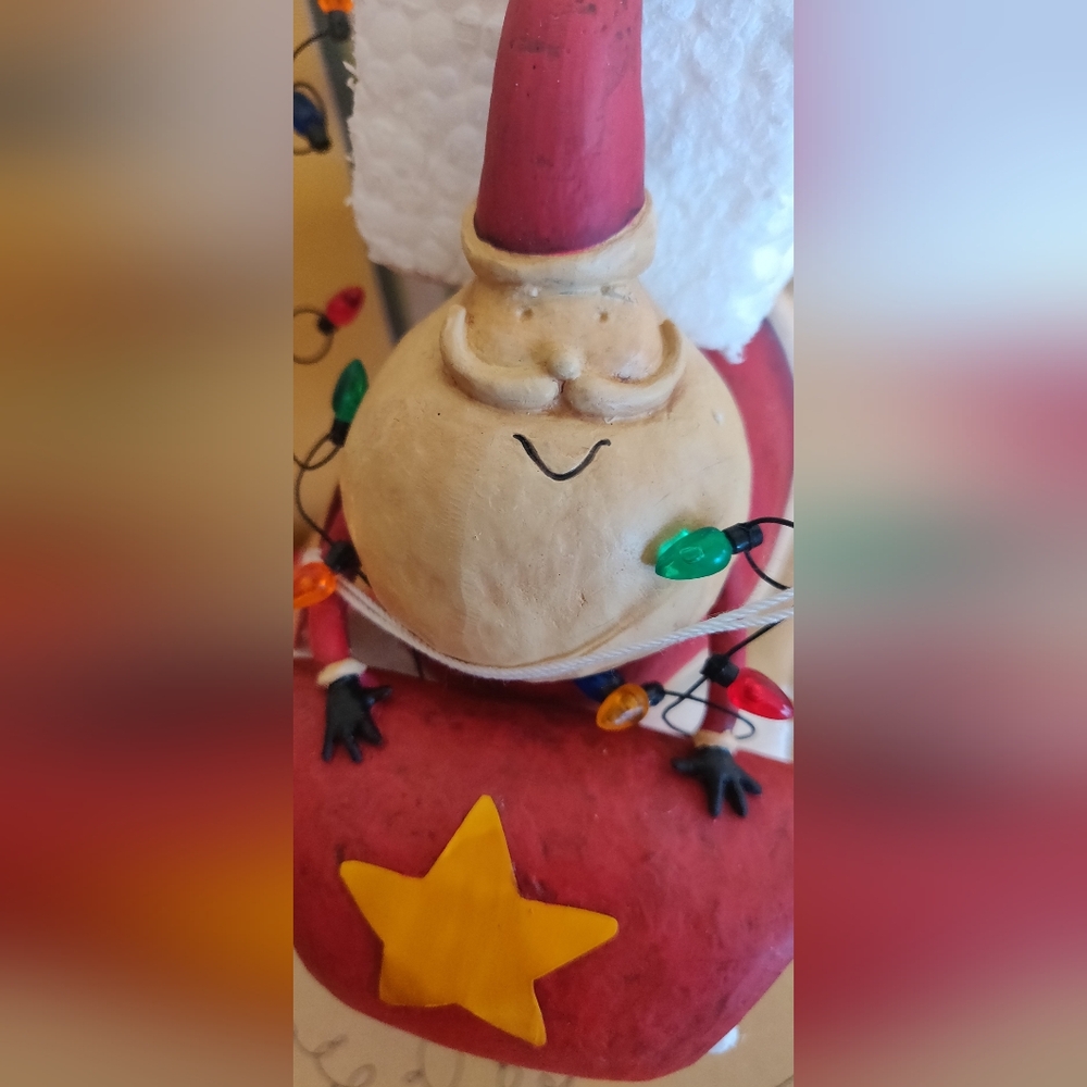August Moon "Santa's On His Way" Figurine by Lang - Red and Cream - Picture 11 of 16